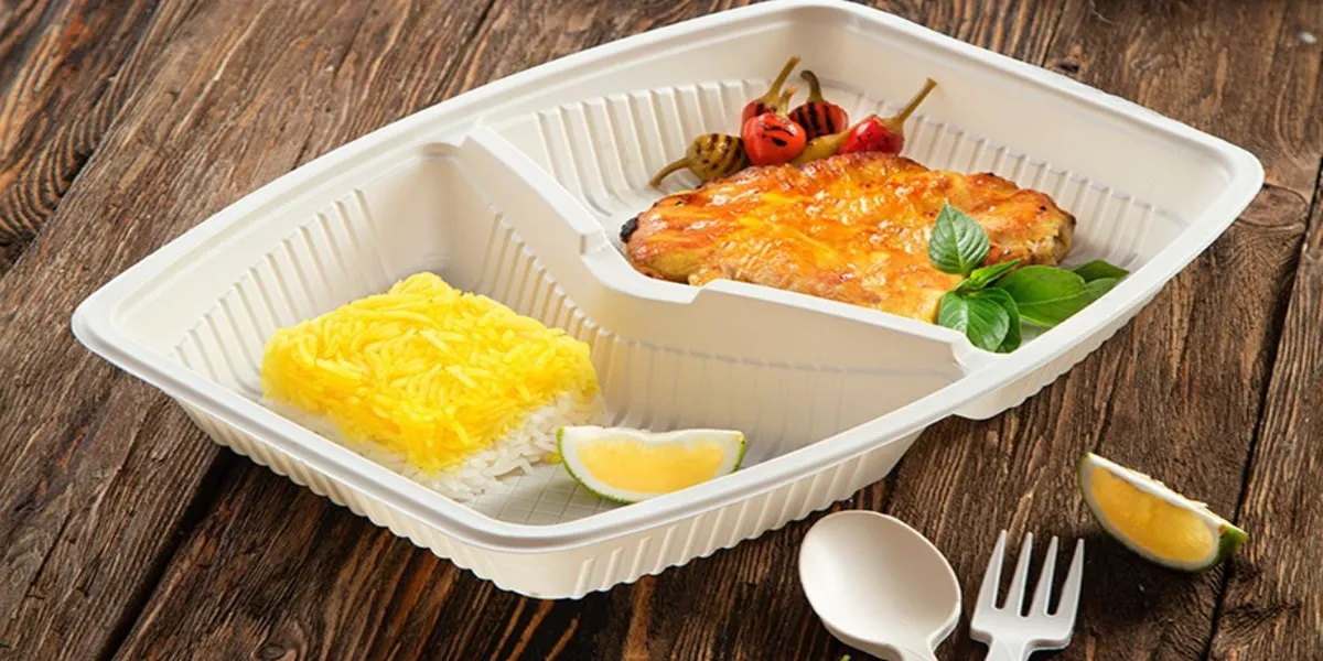 ظرف گیاهی مخصوص غذاهای گرم مثل کباب و مرغ